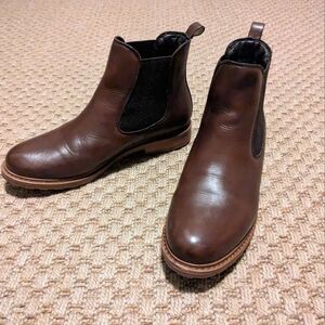Women's Brown Leather Chelsea Boots